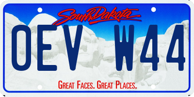 SD license plate 0EVW44