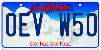 SD license plate 0EVW50