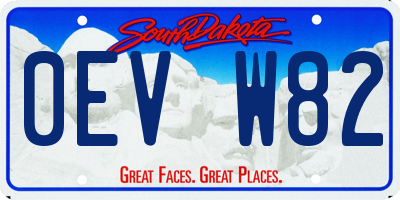 SD license plate 0EVW82
