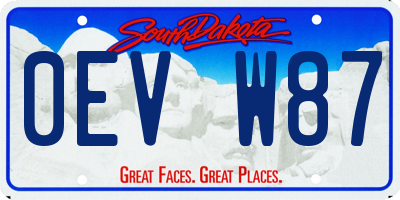 SD license plate 0EVW87