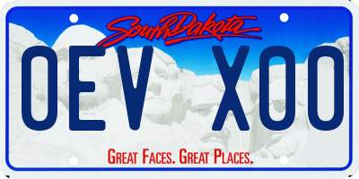 SD license plate 0EVX00