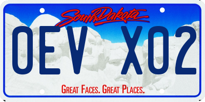 SD license plate 0EVX02