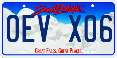 SD license plate 0EVX06