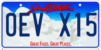 SD license plate 0EVX15