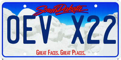 SD license plate 0EVX22