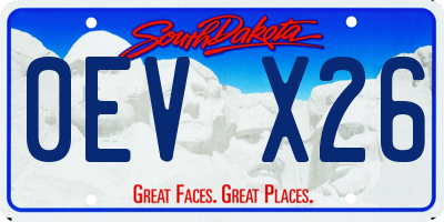 SD license plate 0EVX26