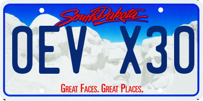 SD license plate 0EVX30