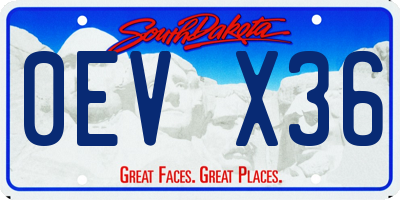 SD license plate 0EVX36