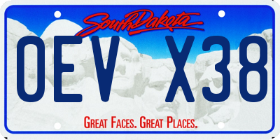 SD license plate 0EVX38