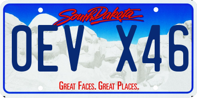 SD license plate 0EVX46