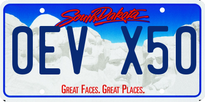 SD license plate 0EVX50