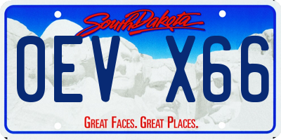 SD license plate 0EVX66