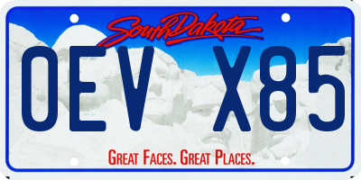 SD license plate 0EVX85
