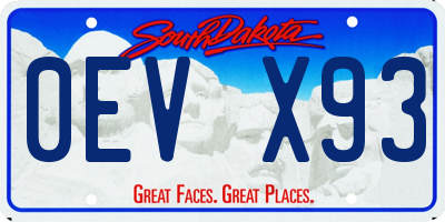 SD license plate 0EVX93