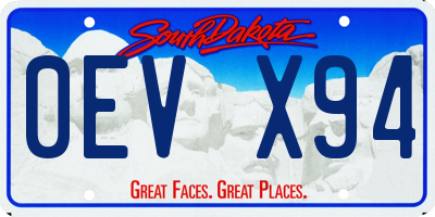 SD license plate 0EVX94