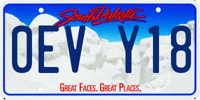 SD license plate 0EVY18