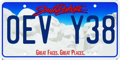 SD license plate 0EVY38