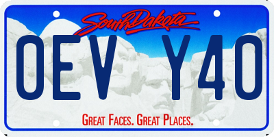 SD license plate 0EVY40