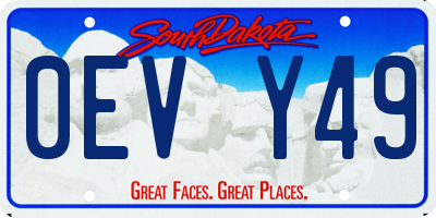 SD license plate 0EVY49
