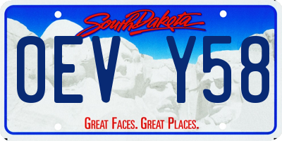 SD license plate 0EVY58