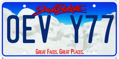 SD license plate 0EVY77