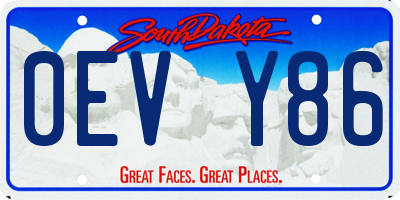 SD license plate 0EVY86