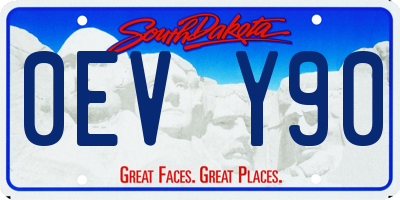 SD license plate 0EVY90