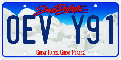 SD license plate 0EVY91