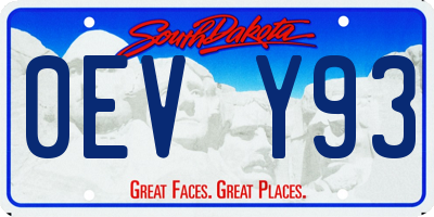 SD license plate 0EVY93
