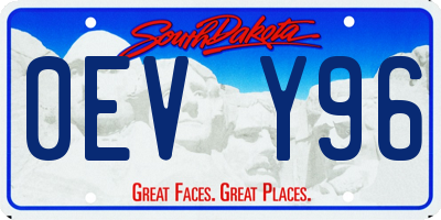 SD license plate 0EVY96