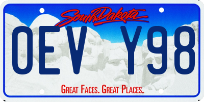 SD license plate 0EVY98