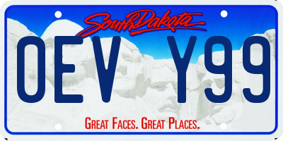 SD license plate 0EVY99