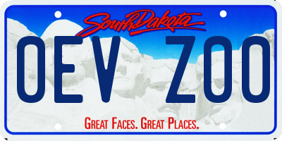 SD license plate 0EVZ00