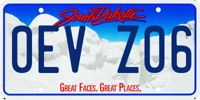 SD license plate 0EVZ06