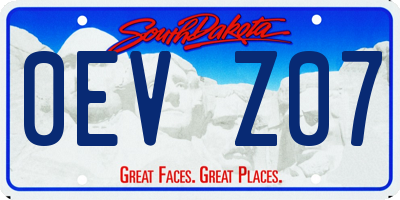 SD license plate 0EVZ07