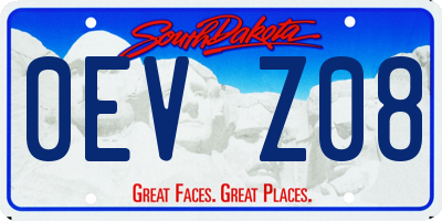 SD license plate 0EVZ08