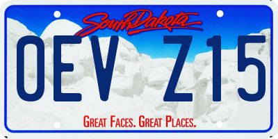 SD license plate 0EVZ15
