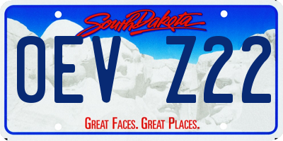 SD license plate 0EVZ22