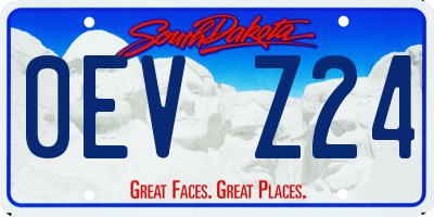SD license plate 0EVZ24