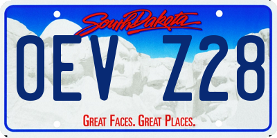 SD license plate 0EVZ28