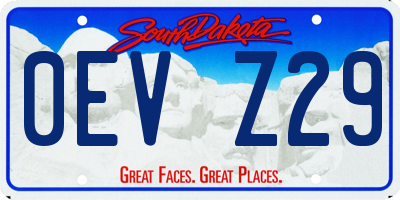 SD license plate 0EVZ29