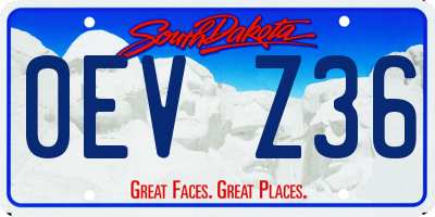 SD license plate 0EVZ36