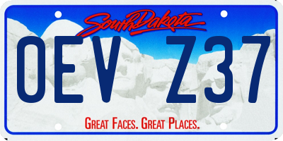 SD license plate 0EVZ37
