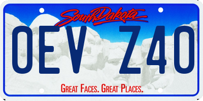 SD license plate 0EVZ40
