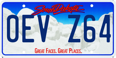 SD license plate 0EVZ64