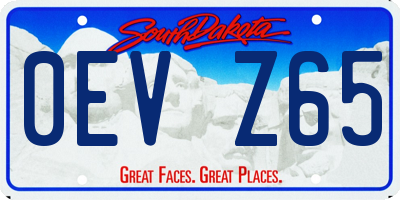 SD license plate 0EVZ65