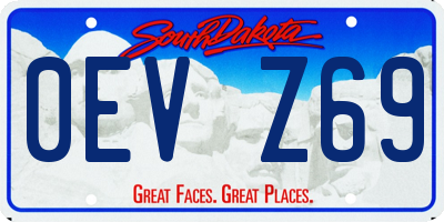 SD license plate 0EVZ69