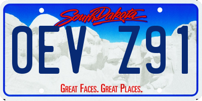 SD license plate 0EVZ91