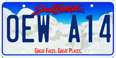 SD license plate 0EWA14