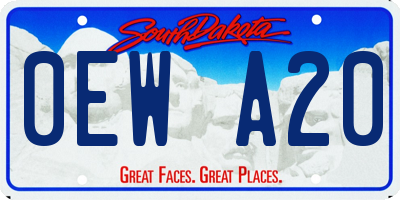 SD license plate 0EWA20